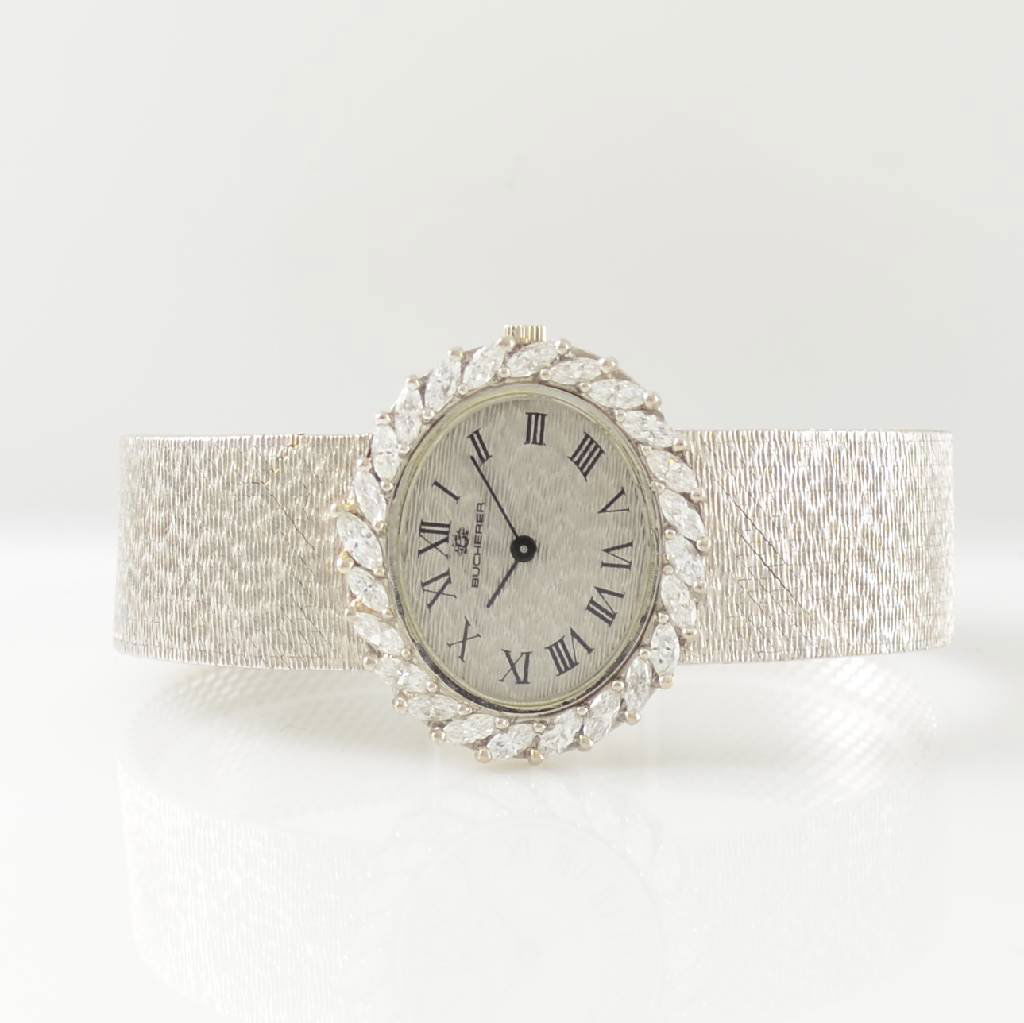 BUCHERER 18k white gold ladies wristwatch (1 of 6)