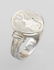 Silver crest ring