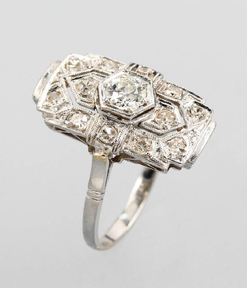Art-Deco platinum ring with diamonds (1 of 1)
