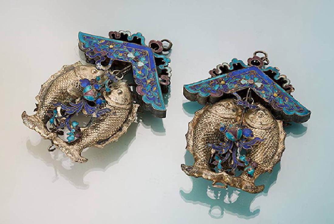 2 pendants with enamel, China approx. 1920s (1 of 1)