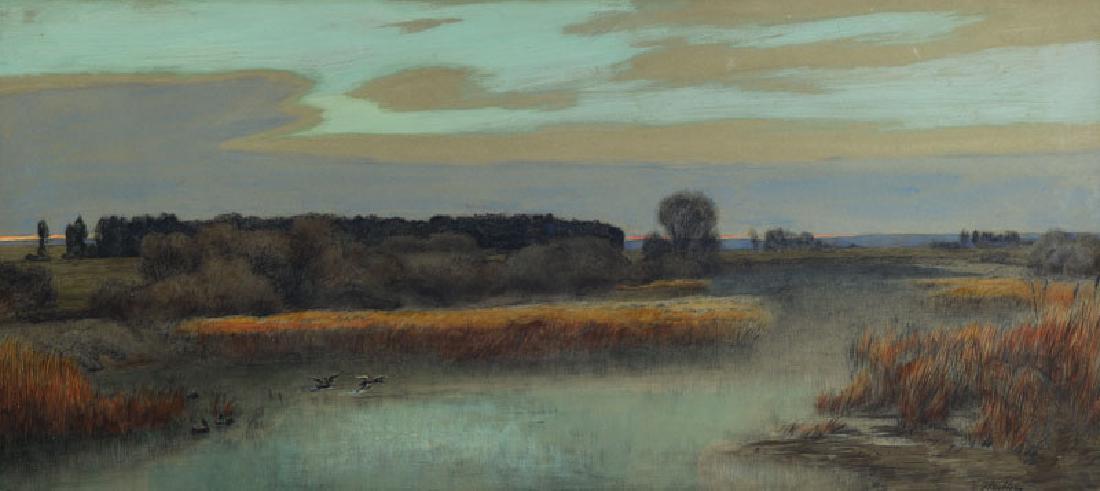 Wilhelm Jakob Hertling: Wilhelm Jakob Hertling, 1849 Katzenelnbogen- 1926 Munich, studying under Steinle in Frankfurt and Wengelein in Munich, he was a member of the circle of Adolf Lier, devoted himself mainly to the waterc