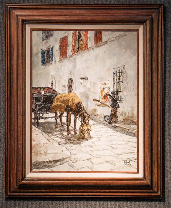 "Waiting" Robert Lebron 1928-2013: oil on canvas...image 18/24"Here is another of Roberts examples of a simple picture with a big message ....simplicity but with so much going on.