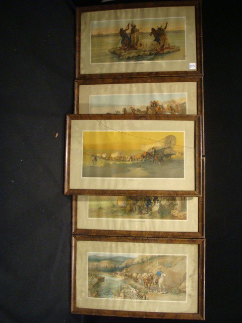 Set of 5 August A. Bush lithos: Set of 5 August A. Bush lithos