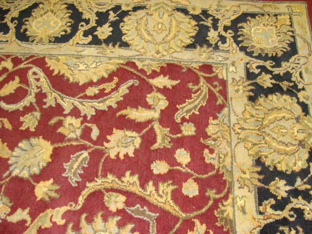 Jaipur LW w/red field rug 7'11"x10'1": Jaipur LW w/red field rug 7'11"x10'1"
