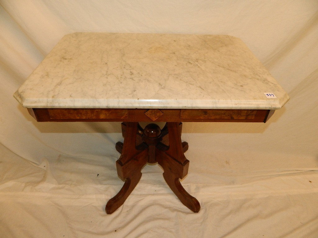 Victorian Marble Top Table: Victorian Marble Top Table
