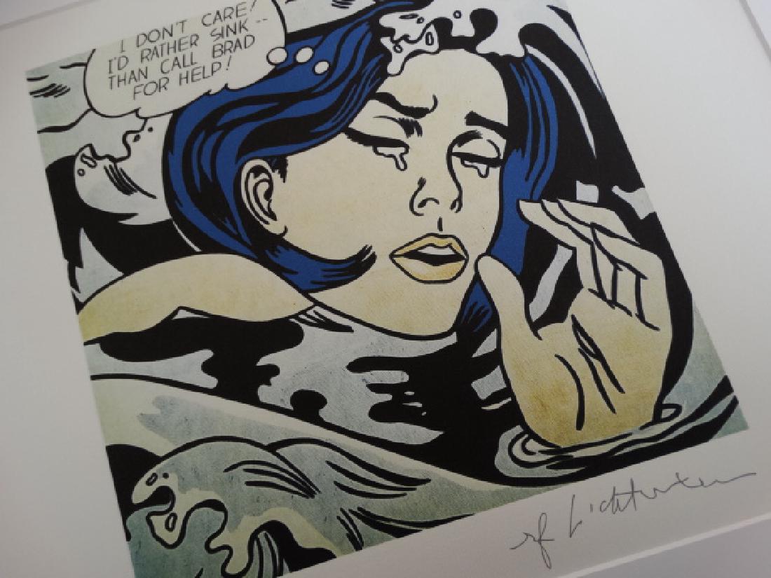 ROY LICHTENSTEIN, LITHOGRAPH, PLATE SIGNED (1 of 4)