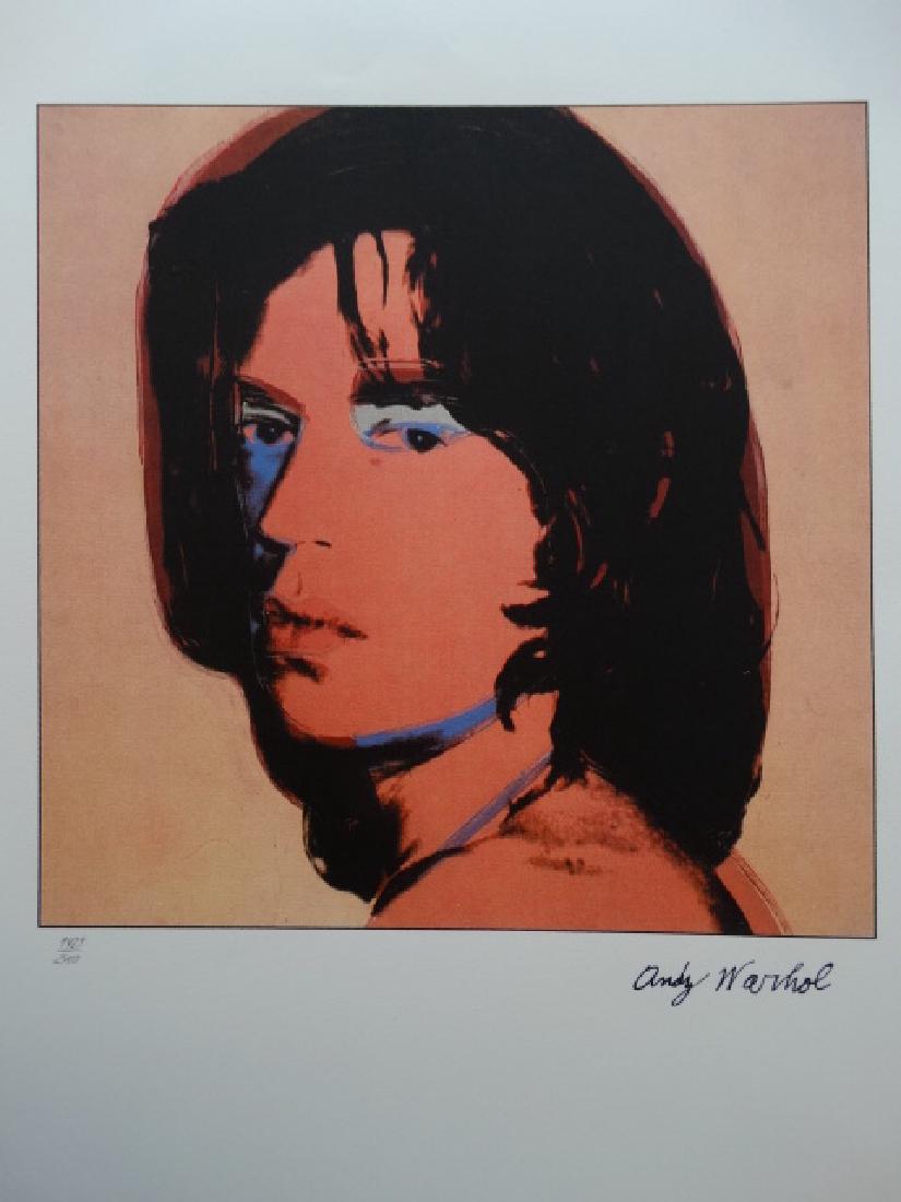 ANDY WARHOL, MICK JAGGER, SIGNED AND HAND NUMBERED (1 of 3)
