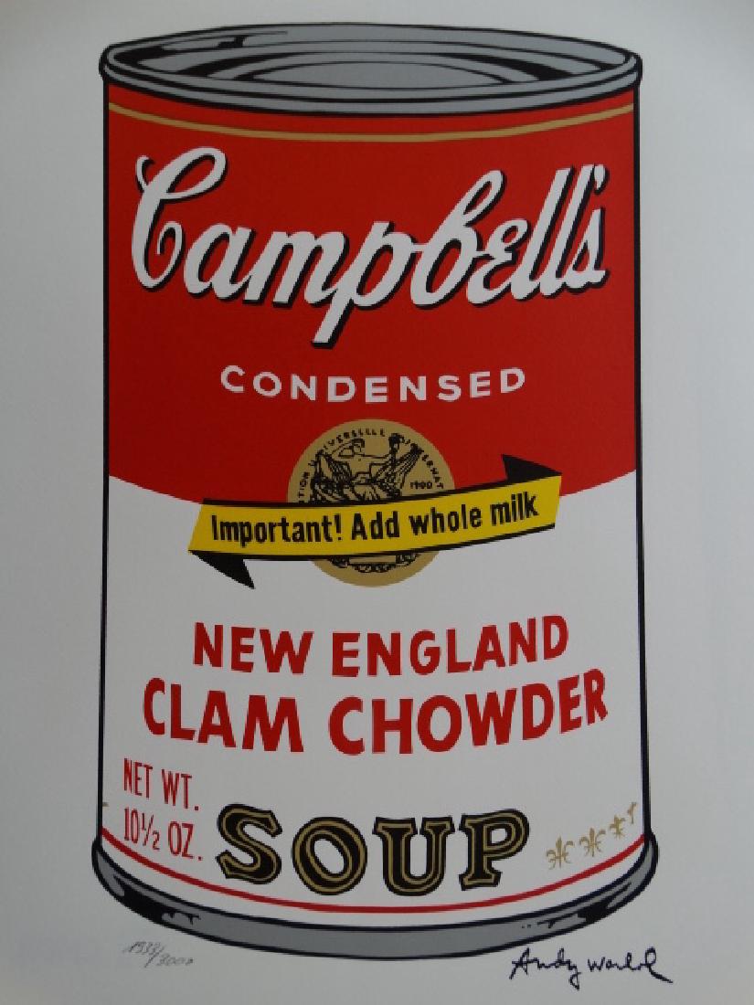 ANDY WARHOL, CAMPBELLS, SIGNED AND HAND NUMBERED (1 of 2)