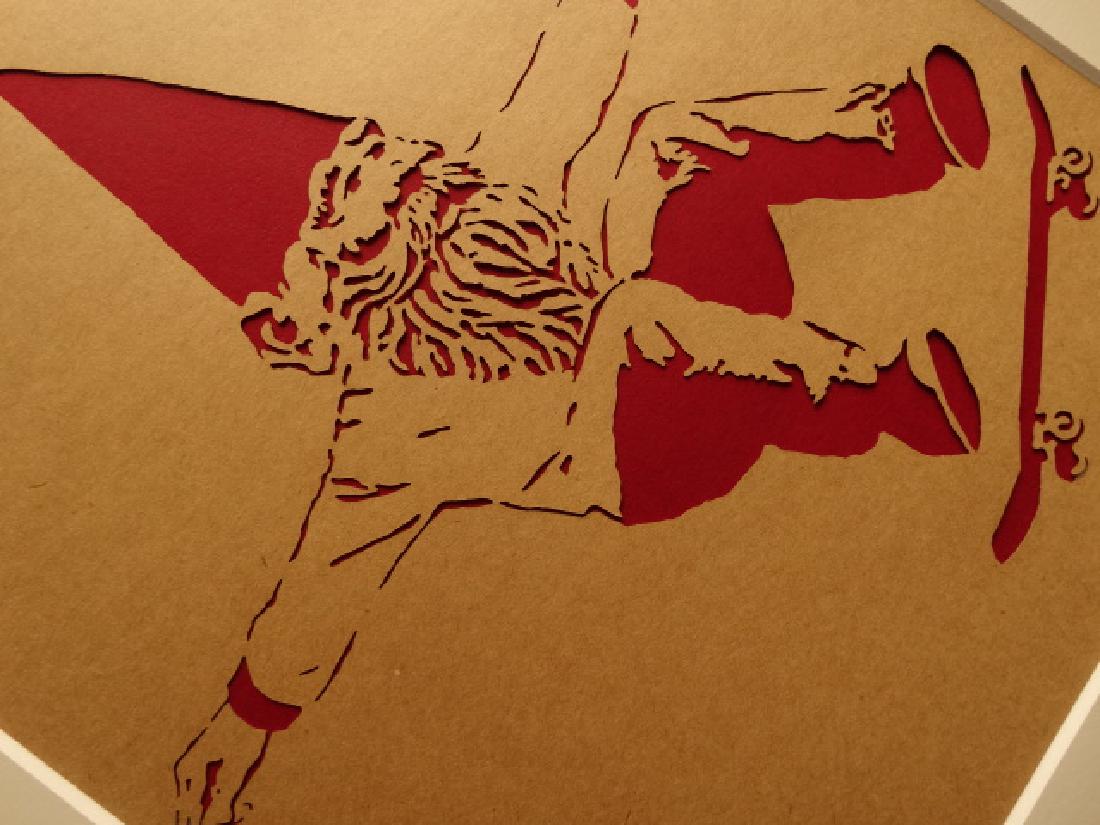 BANDIT-2012: Bandit Stencil from 2012.Size:40x30cm with the mat..EELUS is an important street artist like KAWS, Banksy,...