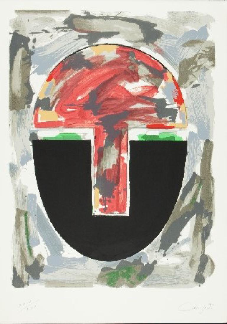 Rafael CANOGAR: JO composition,1992 Handsigned sÃ©rigraph justified in pencil Edition of 250 on Paper 90 cm x 63.5 cm