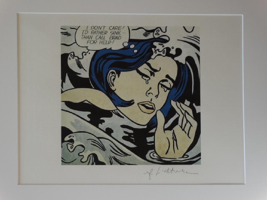 ROY LICHTENSTEIN,  SIGNED IN PRINT, HAND NUMBERED (1 of 6)