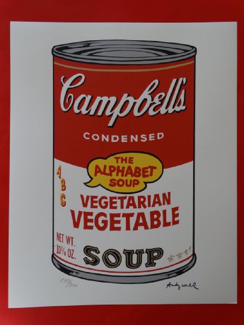 ANDY WARHOL,  SIGNED IN PRINT, HAND NUMBERED (1 of 5)