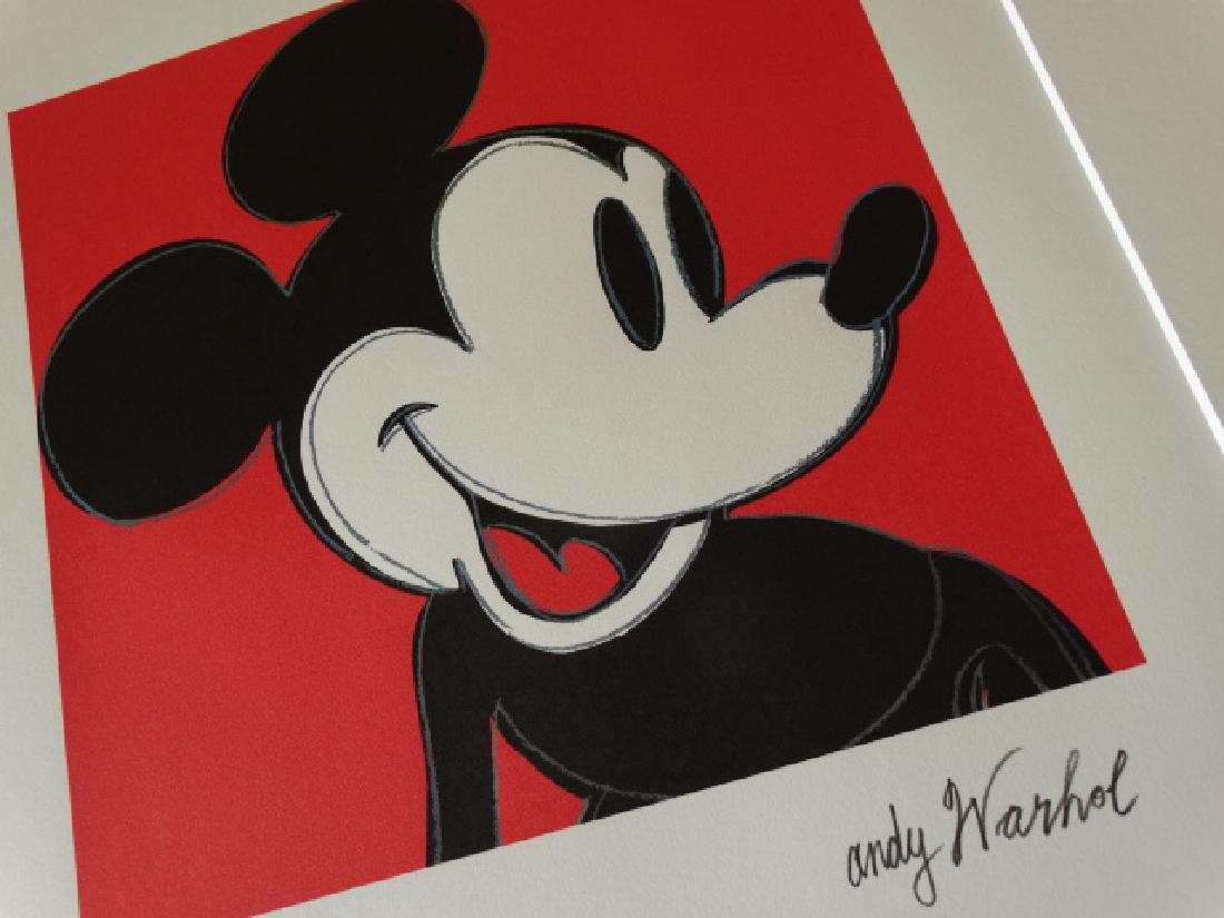 ANDY WARHOL, MICKEY MOUSE: ANDY WARHOL , HAND NUMBERED,LIMITED PLATE SIGNED GRANO-LITHOGRAPH.FROM :1981/1986.PENCIL NUMBERED ON LEFT SIDE / 40 x 50 cm (19.7 x 15.75 inch),This lithograph was produced and pressed on quality wove
