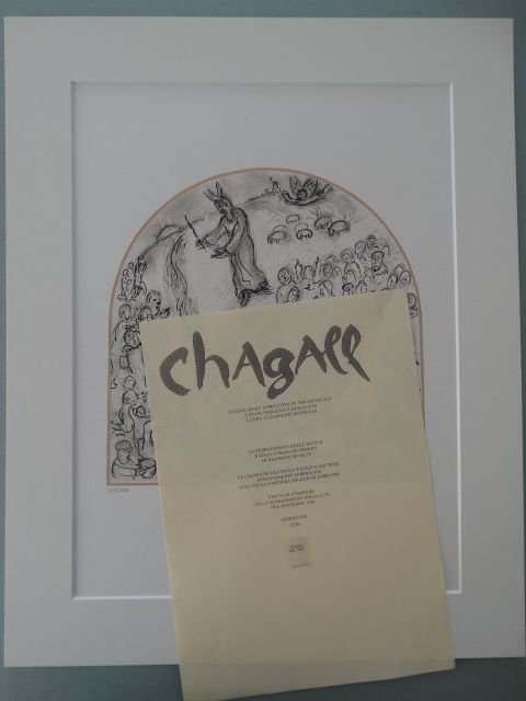 Marc Chagall, 1986: Lithograph, 1986, Fabiano Paper.With justification.1986, SEAT , Italy50x40cm with the mat