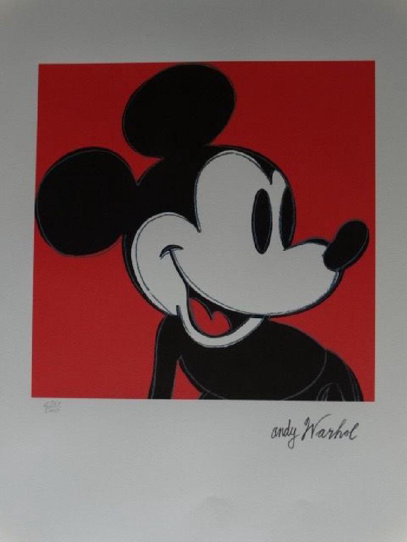 ANDY WARHOL, MICKEY MOUSE, SIGNED, NUMBERED (1 of 2)