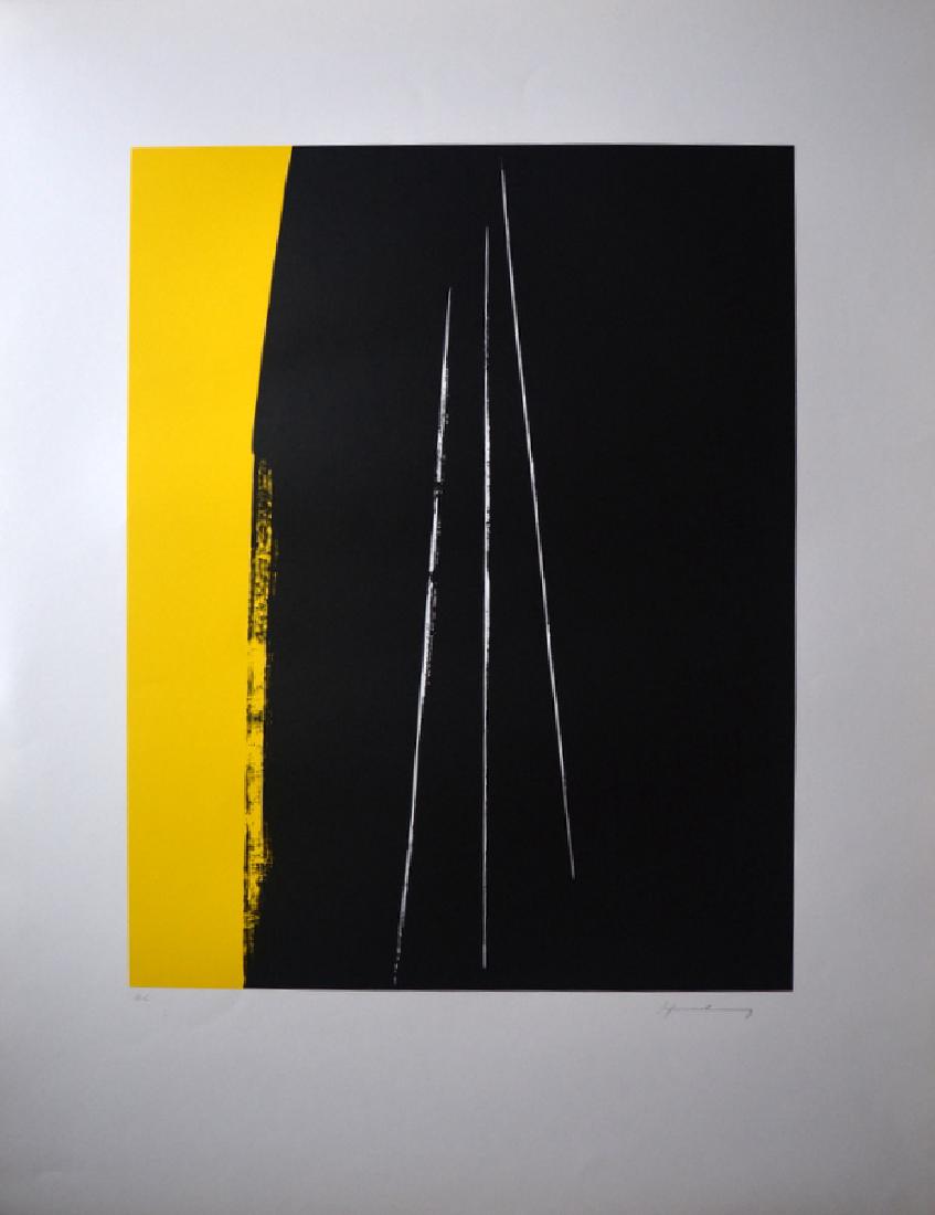 Hans Hartung, Lithograph on paper signed by the artist. (1 of 3)