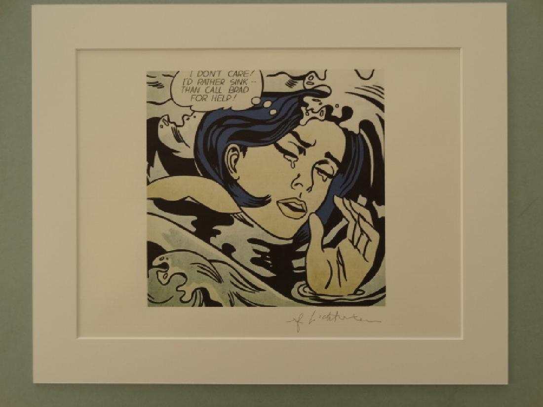ROY LICHTENSTEIN, SIGNED IN PRINT: Roy Lichtenstein, 50x40cm, signed in print. Shipping and removal of goods: Novartia offers IN-HOUSE shipping. All property is to be packed, shipped or transported at the risk and expense of the purcha