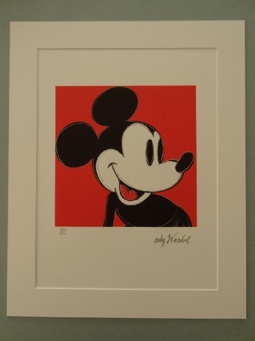 ANDY WARHOL, MICKEY MOUSE, SIGNED, NUMBERED (1 of 2)