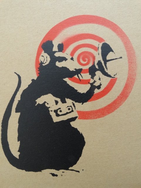 Banksy, Radar Rat, Screenprint on Record Jacket (1 of 3)