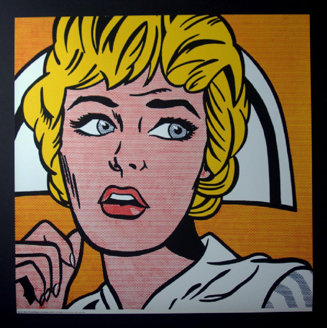 ROY LICHTENSTEIN POSTER " NURSE 1964 " POPART ORIGINAL (1 of 3)