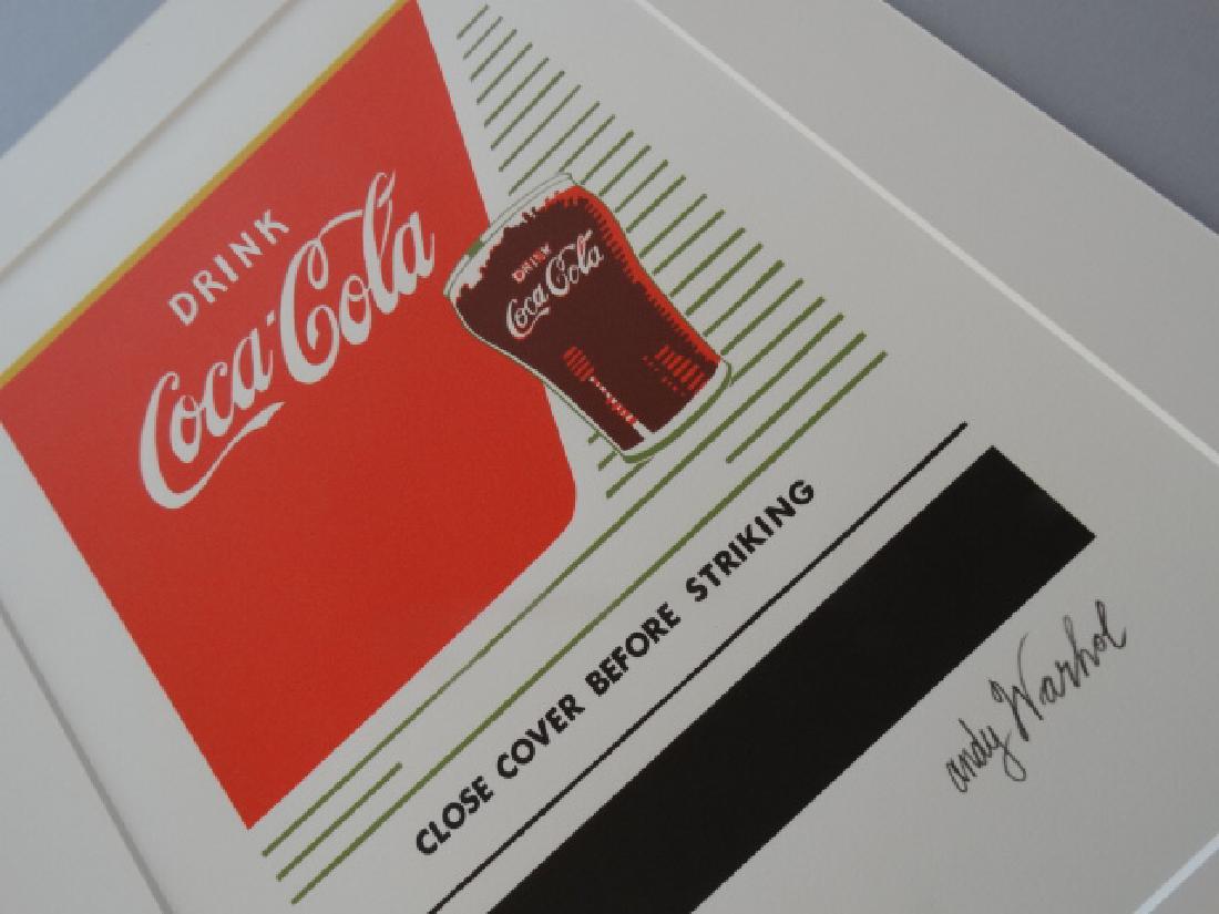 ANDY WARHOL, COCA COLA  SIGNED, NUMBERED (1 of 3)