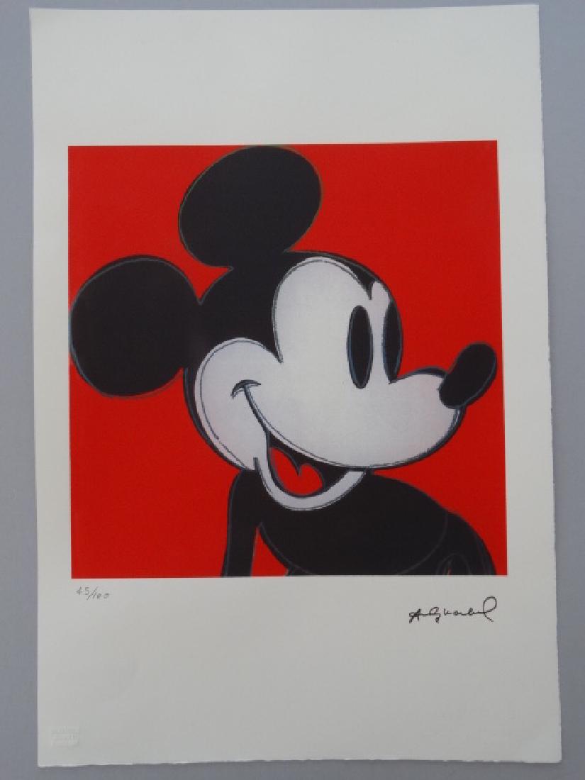 ANDY WARHOL, MICKEY MOUSE, SIGNED, NUMBERED (1 of 4)
