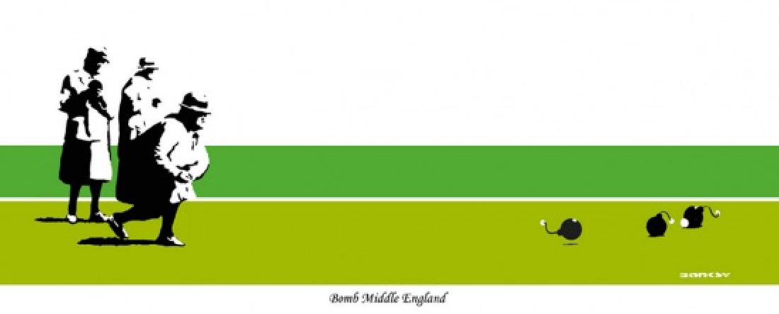 BANKSY, Lithography - Bomb Middle England for Tacheles (1 of 5)