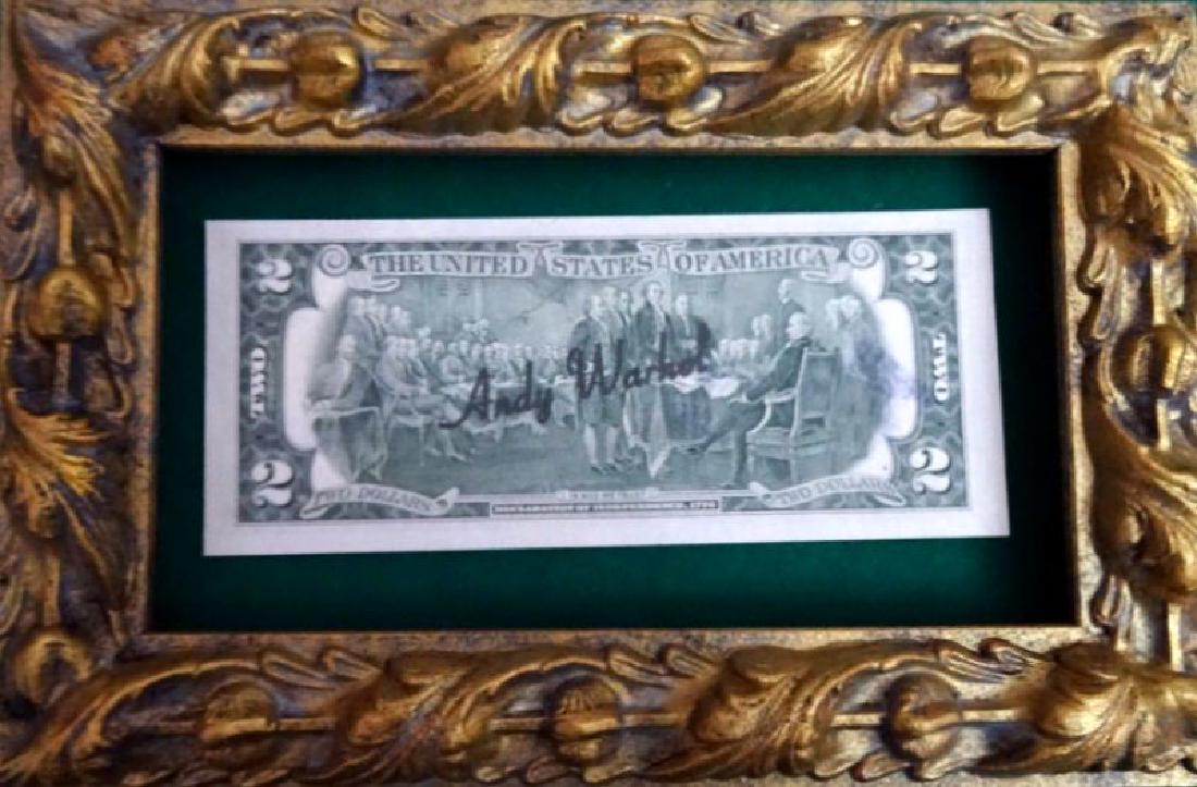 Andy Warhol two dollar bill signed (1 of 5)