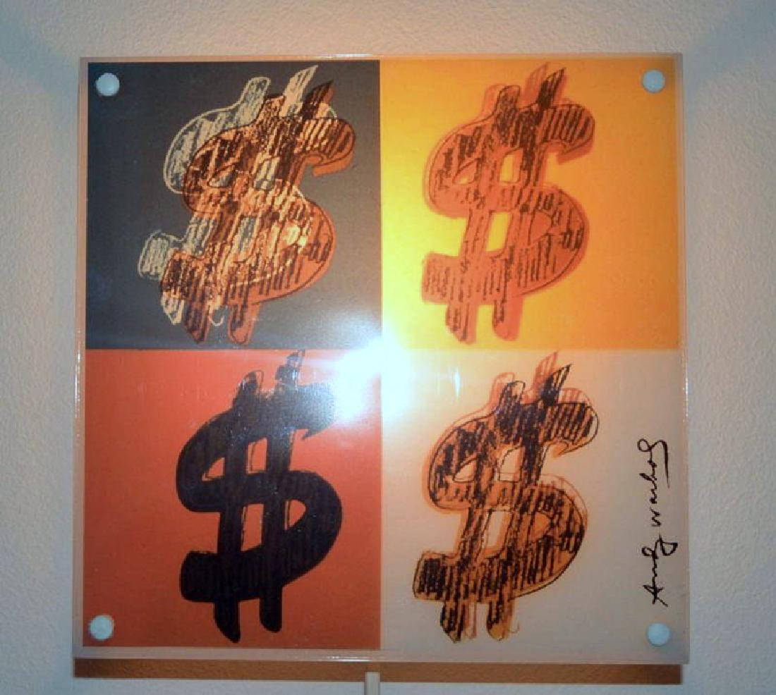 Light fixture, Signed Andy Warhol (1 of 3)