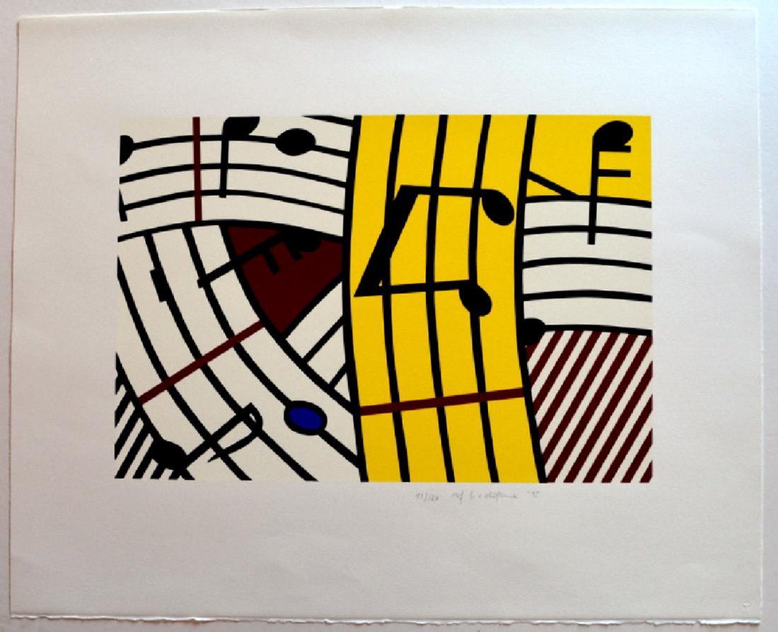 ROY LICHTENSTEIN MUSICAL NOTES SCREENPRINT 1995 (1 of 3)