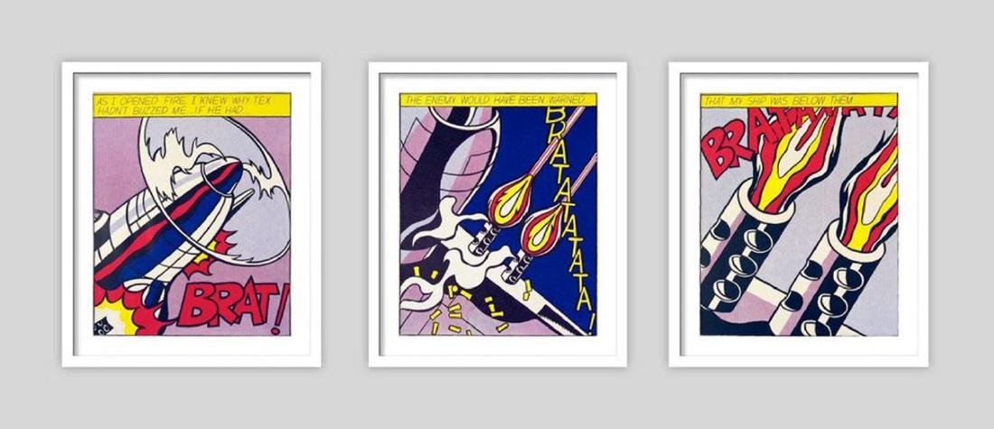 ROY LICHTENSTEIN As I Opened Fire (Triptych) , 1964 (1 of 10)