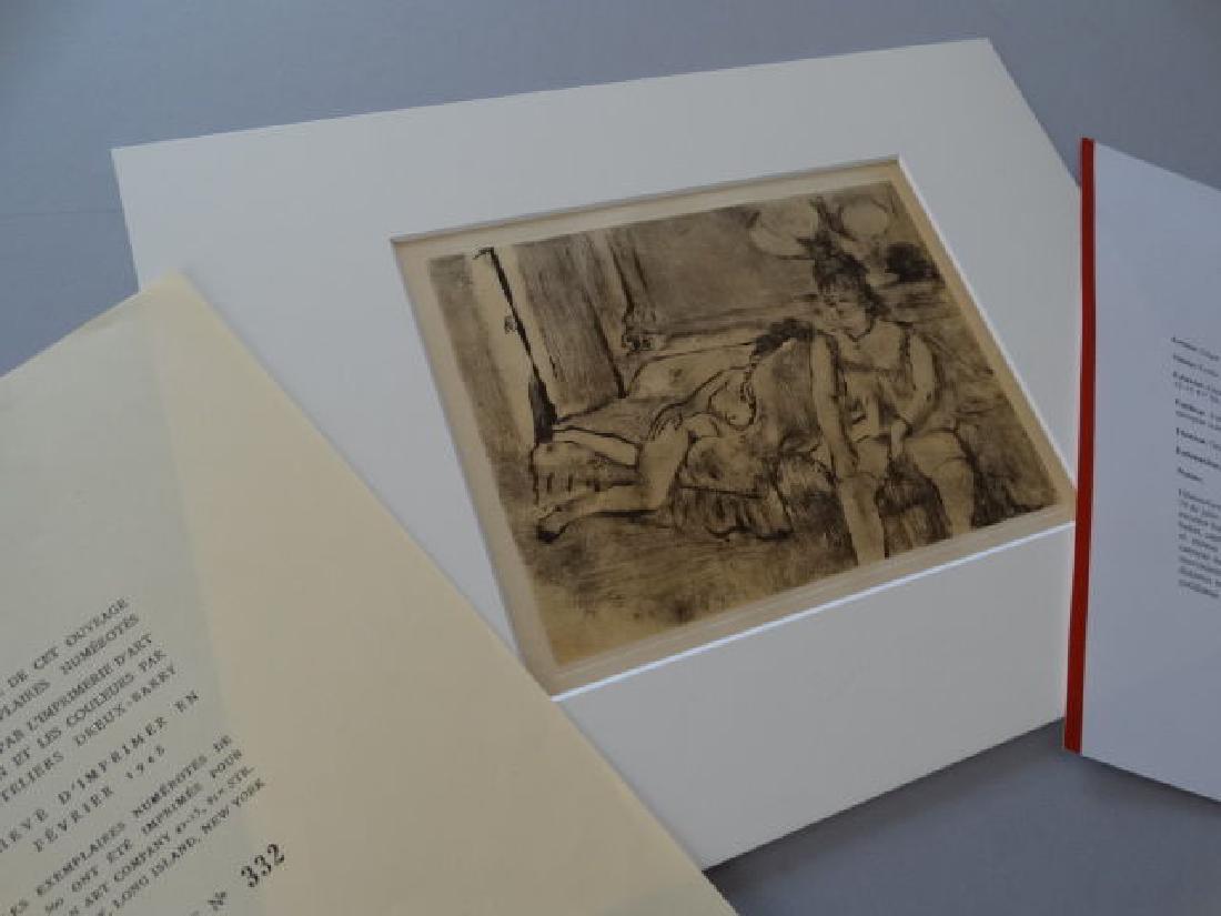 Edgar Degas - Gravure hand colored: Very rare, hand colored and hand finished , size 23 x 20,5 cm Paper watermark, 1948