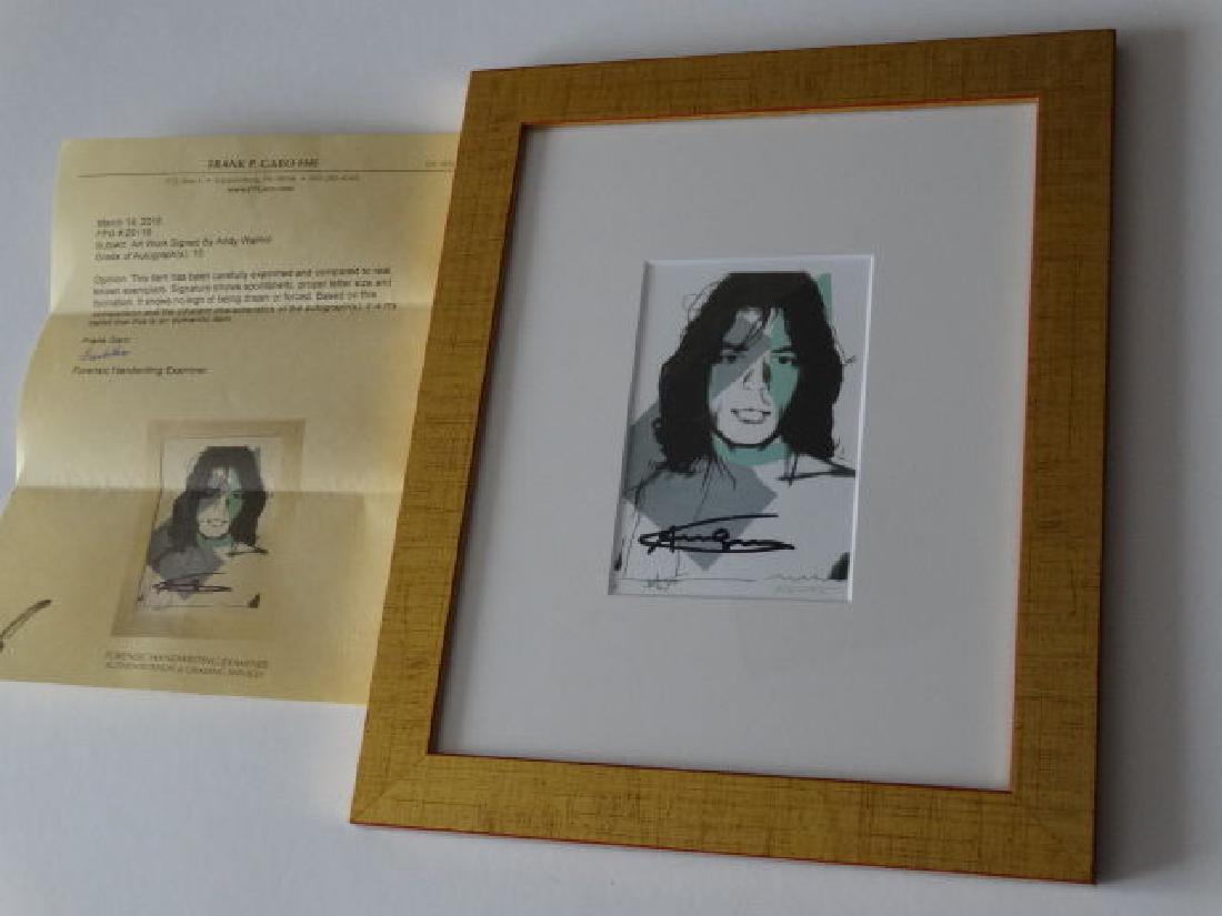Andy Warhol hand signed- Mick Jagger (1 of 3)