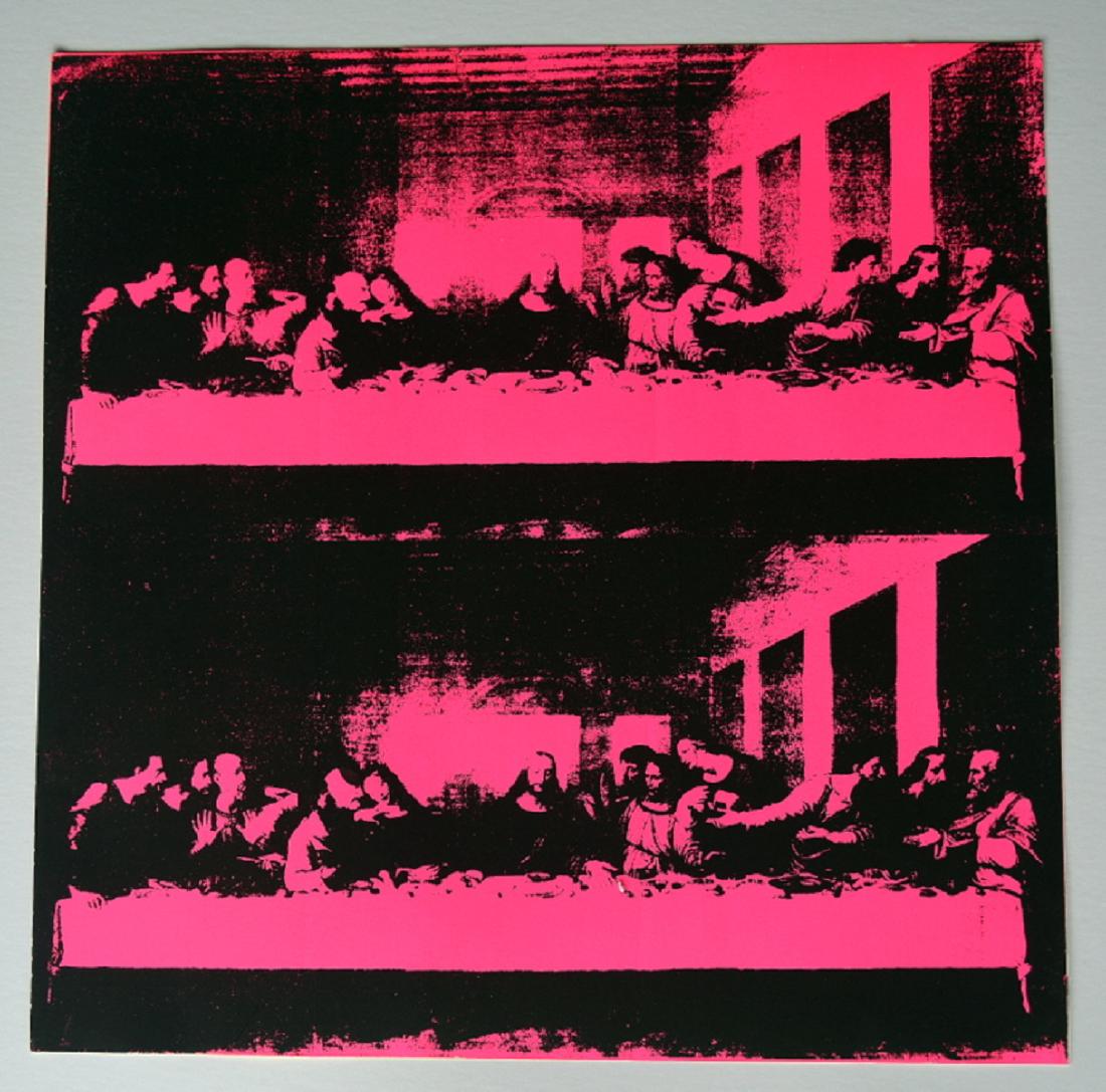 Vintage Andy Warhol jesus last supper screen print (1 of 3)