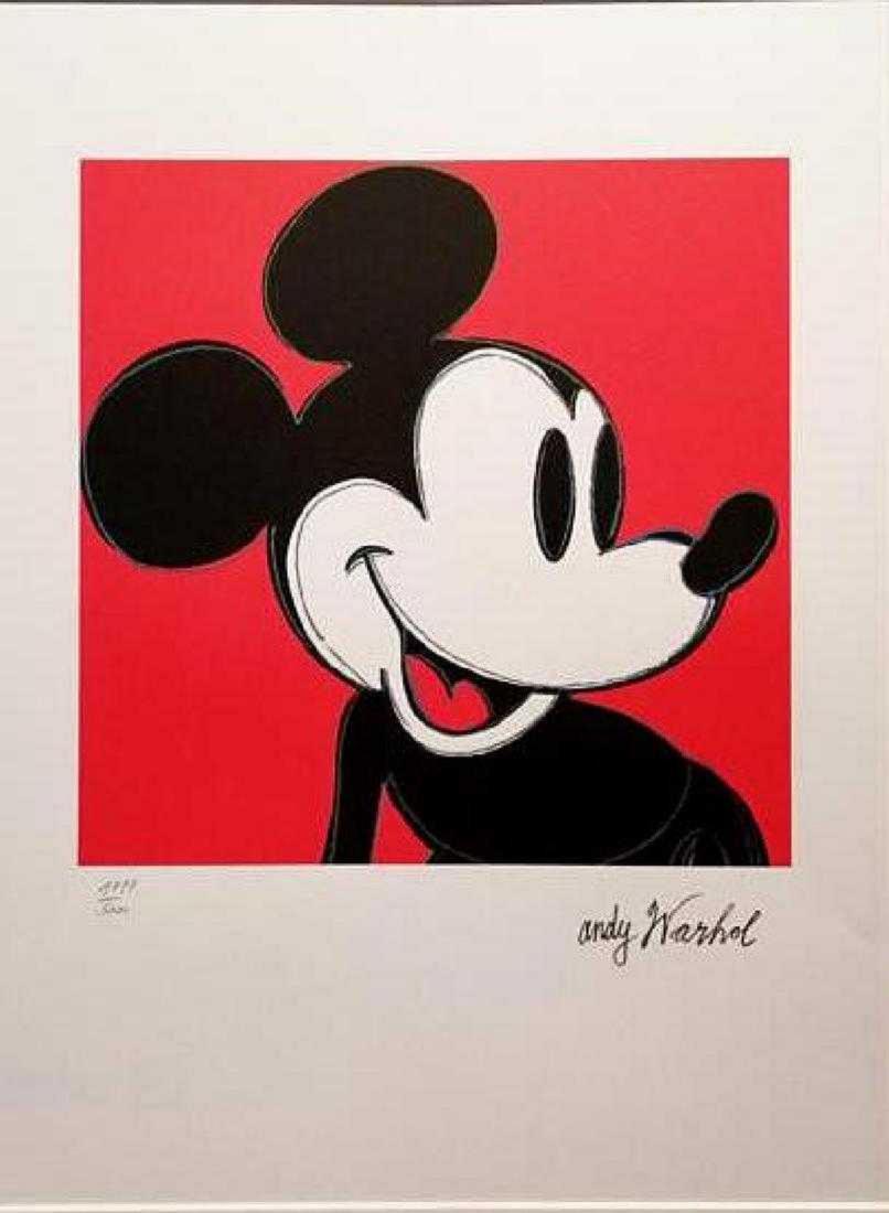 ANDY WARHOL, MICKEY MOUSE, SIGNED IN PRINT, numbered (1 of 2)