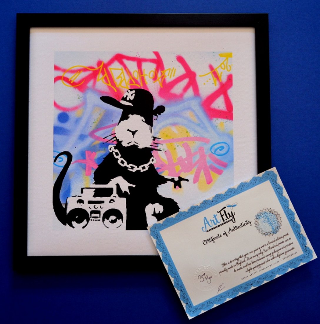 BANKSY GHETTO RAT EXCLUSIVE LIMITED EDITION PRINT WITH (1 of 4)