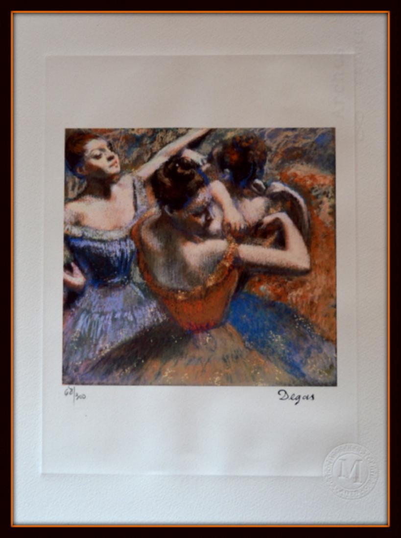 Degas E.- Danseuses Ed. 300 pc Signature Imprimee.: PAPER ARCHES (FRANCE) . This is a Manual Art Work.. NO IS OFFSET. Size: 38x28 cmts -. Modern lithography finished by hand. Pigmento de tinta Vivera . NumÃ©ration un crayon - in pencil. Printed Signa