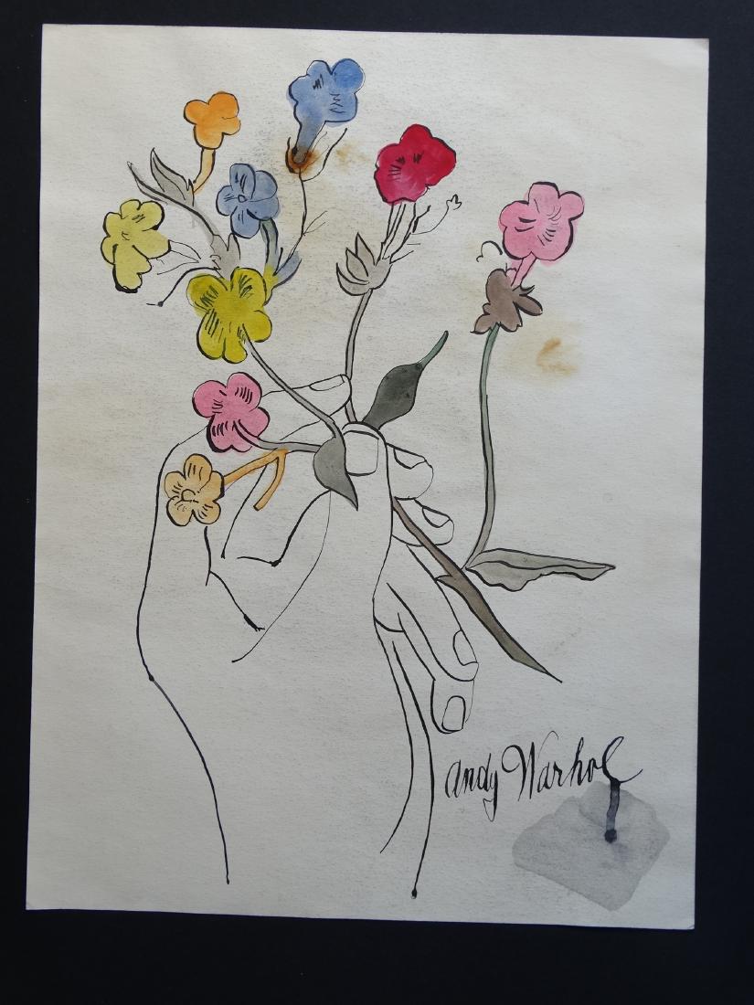 Andy Warhol, watercolor, hand signed (1 of 8)