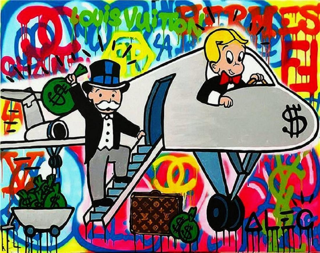Alec Monopoly , Painting HD Print on canvas, 20 x24" ,: Alec Monopoly , Painting HD Print on canvas, 20 x24" , 50 x 60 cm, 5 cm margin on blank canvas