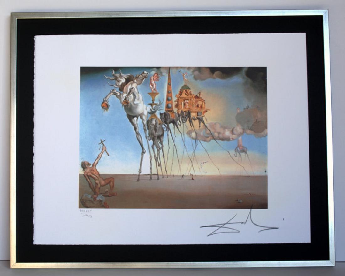 Salvador Dali Lithography 50 x 65, DalÃ­ stamp: Salvador Dali. Limited Edition. Size: 65 x 50 cm. Paper BFK RIVES Cataloged on 'yearbook Salvador Dali by Albert Field and Robert Descharnes. Dry stamp Gala / Dali. - The signature and 'in pencil and 