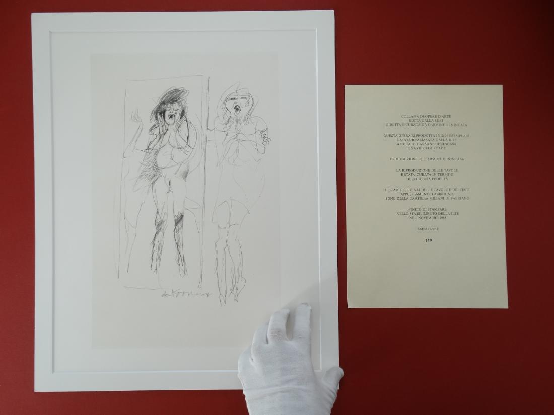 Willem de Kooning - Untitled, 1985+Justification: Lithograph on Fabriano paper -Lithograph, signed in print and numbered 158/2500 ex. , dated 1985.Dimensions: 50 x 40 cm.In good condition.