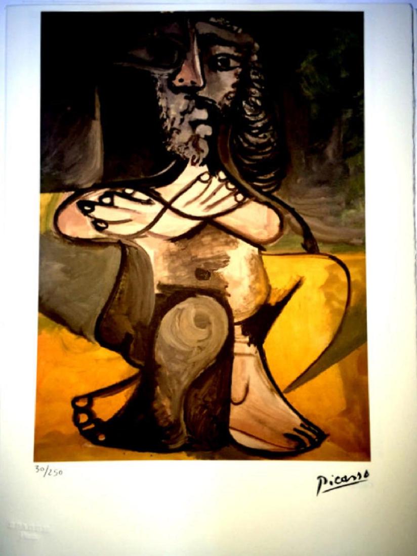 Picasso Lithography 38.5 x 28.5 cm , Spadem: Picasso Pablo lithograph 38.5 x 28.5 cm, signature stamp Spadem Paris. Picasso Pablo lithograph 250 ex. - Approximate dimensions of 38x28 cm sheet. - SPADEM editeur France. - The signature and printed