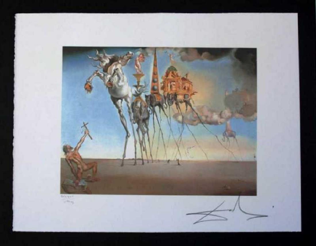 Salvador Dali Lithography 50 x 65, DaliÂ­ stamp: Salvador Dali. Limited Edition. Size: 65 x 50 cm. Paper BFK RIVES Cataloged on 'yearbook Salvador Dali by Albert Field and Robert Descharnes. Dry stamp Gala / Dali. - The signature and 'in pencil and 