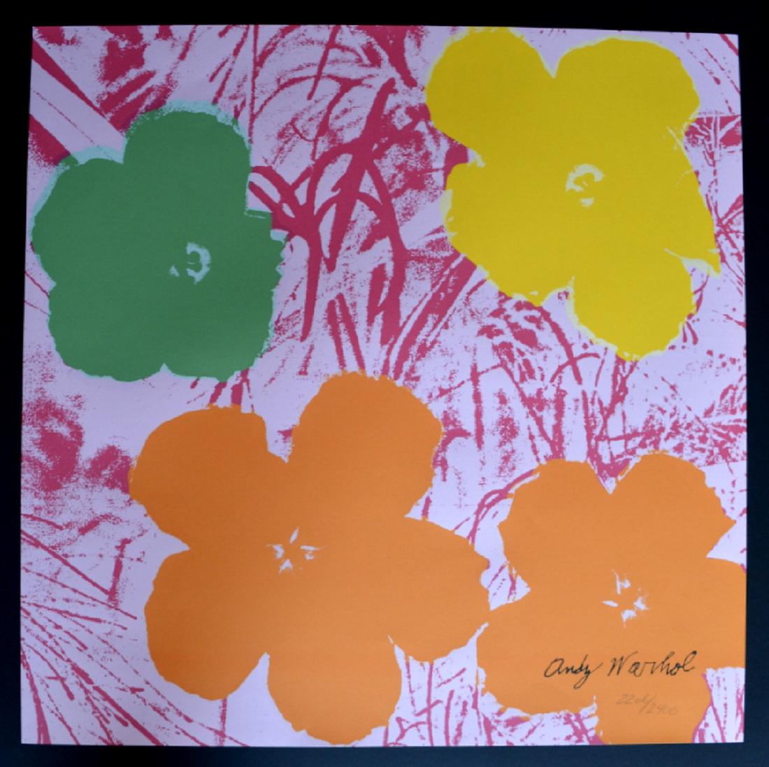 Andy Warhol, Poppy Flowers , CMOA. numbered, 60 x 60: Author: Andy Warhol (USA, 1928-1987). : Poppy Flowers - # 06. lithograph on handmade paper signed on a plate. Numbered 2206/2400 Limited edition of Museum of Art, Carnegie Institute Pittsburgh with st