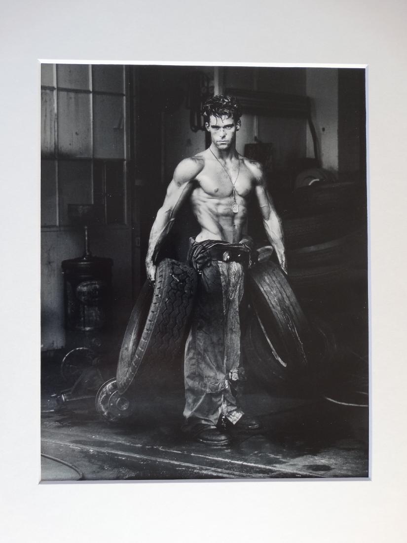 Herb Ritts- Fred Top Male Model: Ritts 11x14 Fred Top Male Model Portrait Stamped Matted Editorial Archive Photo.The selection of these photos is mainly fine art photography posed by top models and artists shot by the most talented p