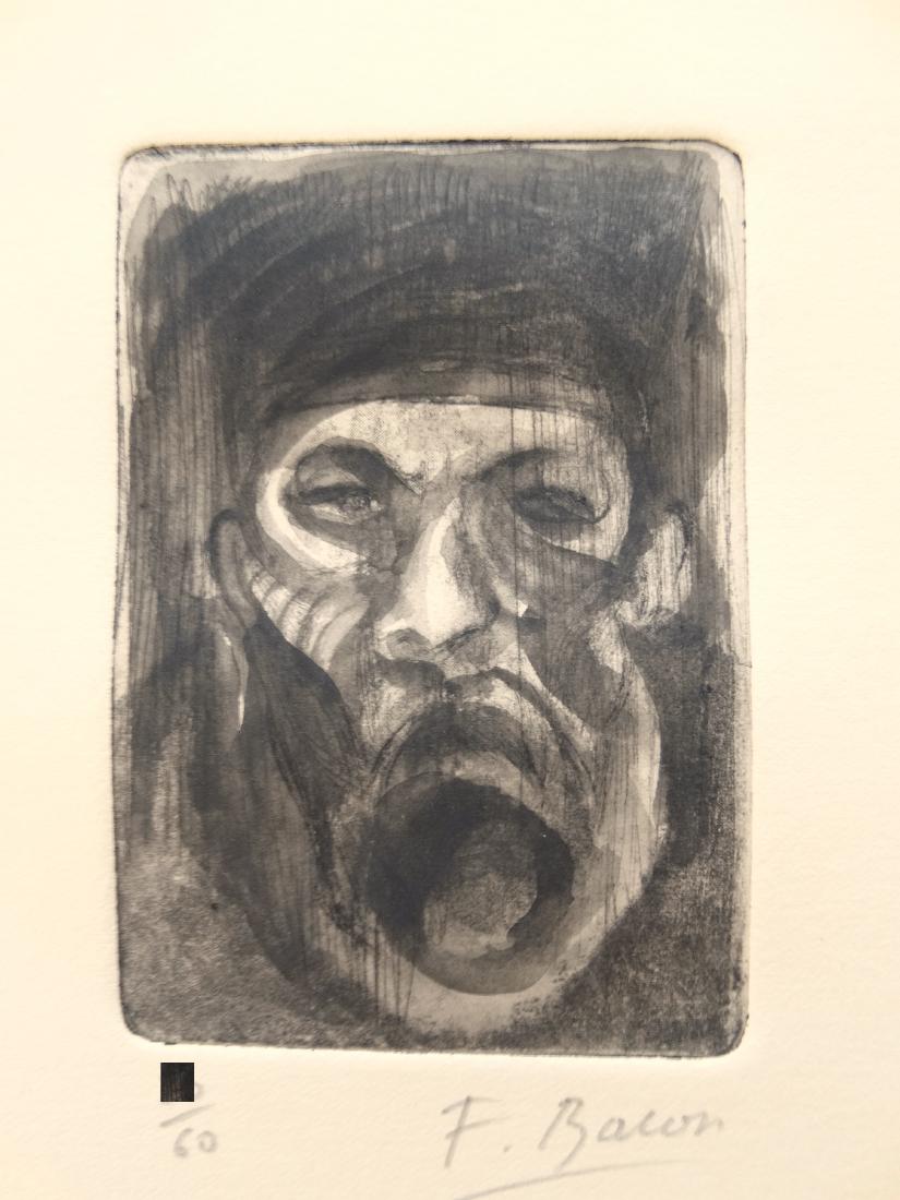 Francis Bacon gravure, hand signed: Francis Bacon (attributed),gravure, hand signed, good condition, 25x 22cm