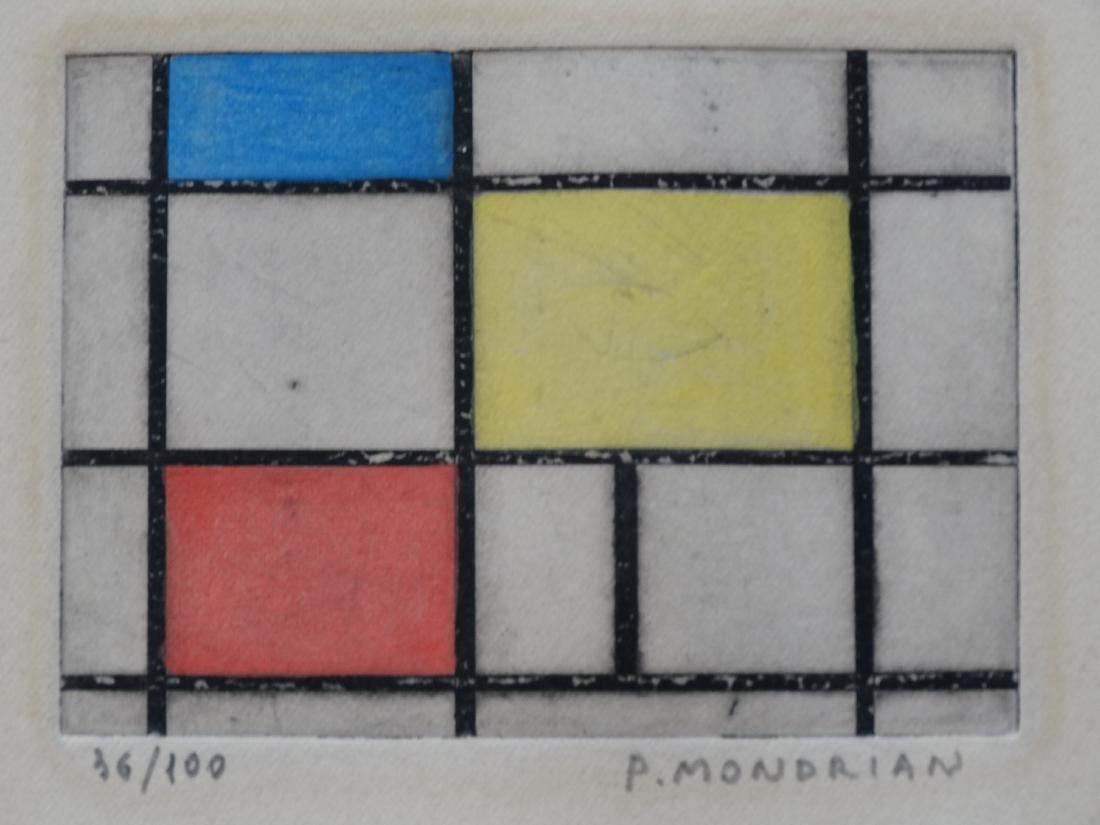 Piet Mondrian, gravure, hand signed: Piet Mondrian (attributed),gravure, hand signed, good condition, 25x 22cm