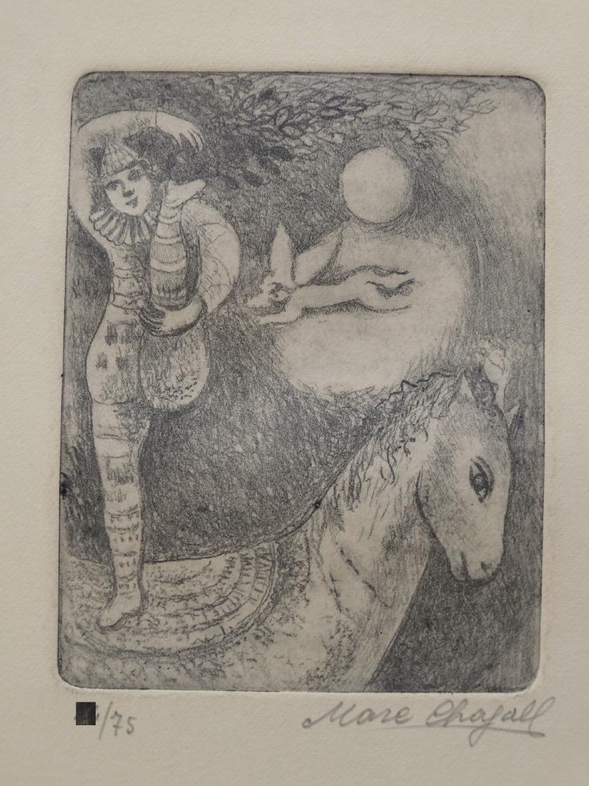 March Chagall, gravure, hand signed: Marc Chagall (attributed),gravure, hand signed, good condition, 26x 22cm. Marc Zakharovich Chagall born Moishe Zakharovich Shagal 6 July 1887 â€“ 28 March 1985) was a Belarussian-French artist of