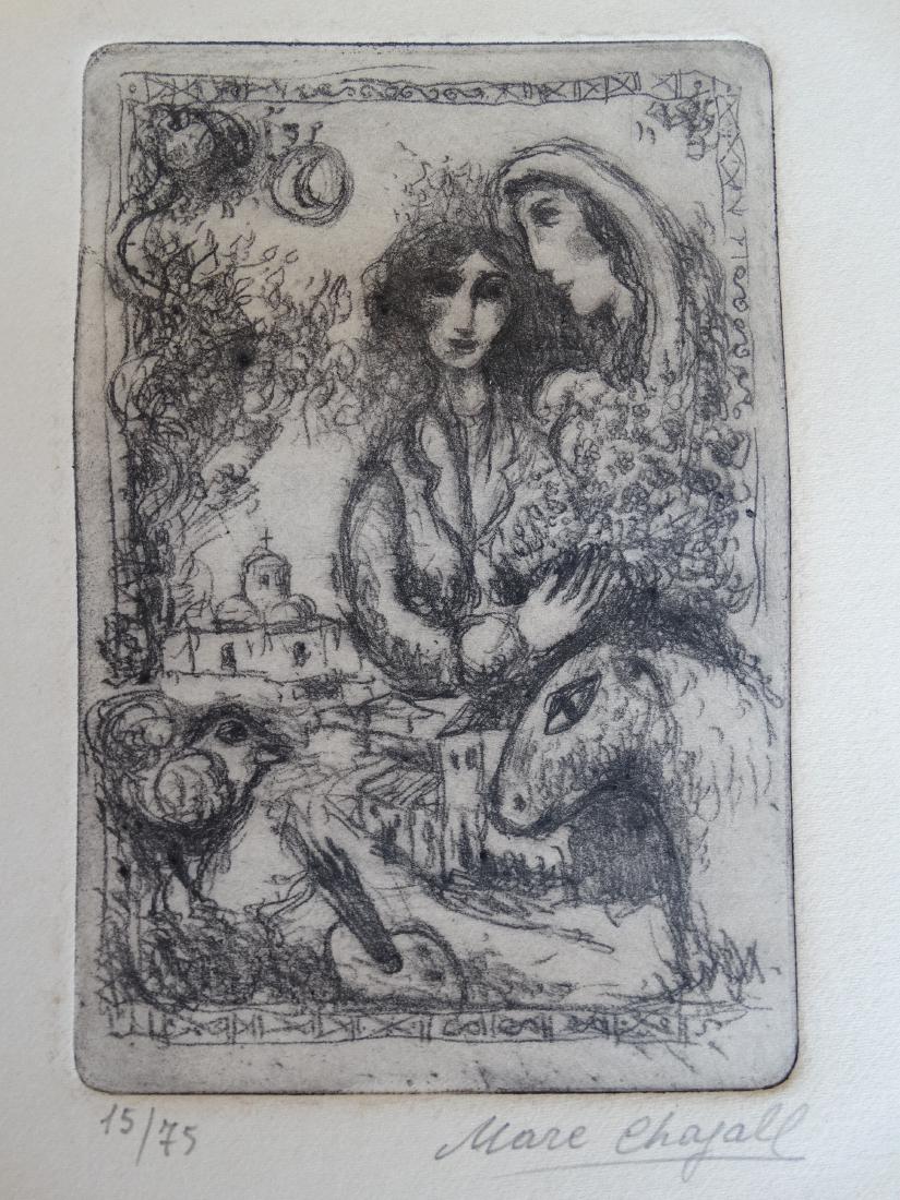 March Chagall, gravure, hand signed: Marc Chagall (attributed),gravure, hand signed, good condition, 28x 22cm. Marc Zakharovich Chagall born Moishe Zakharovich Shagal 6 July 1887 â€“ 28 March 1985) was a Belarussian-French artist of
