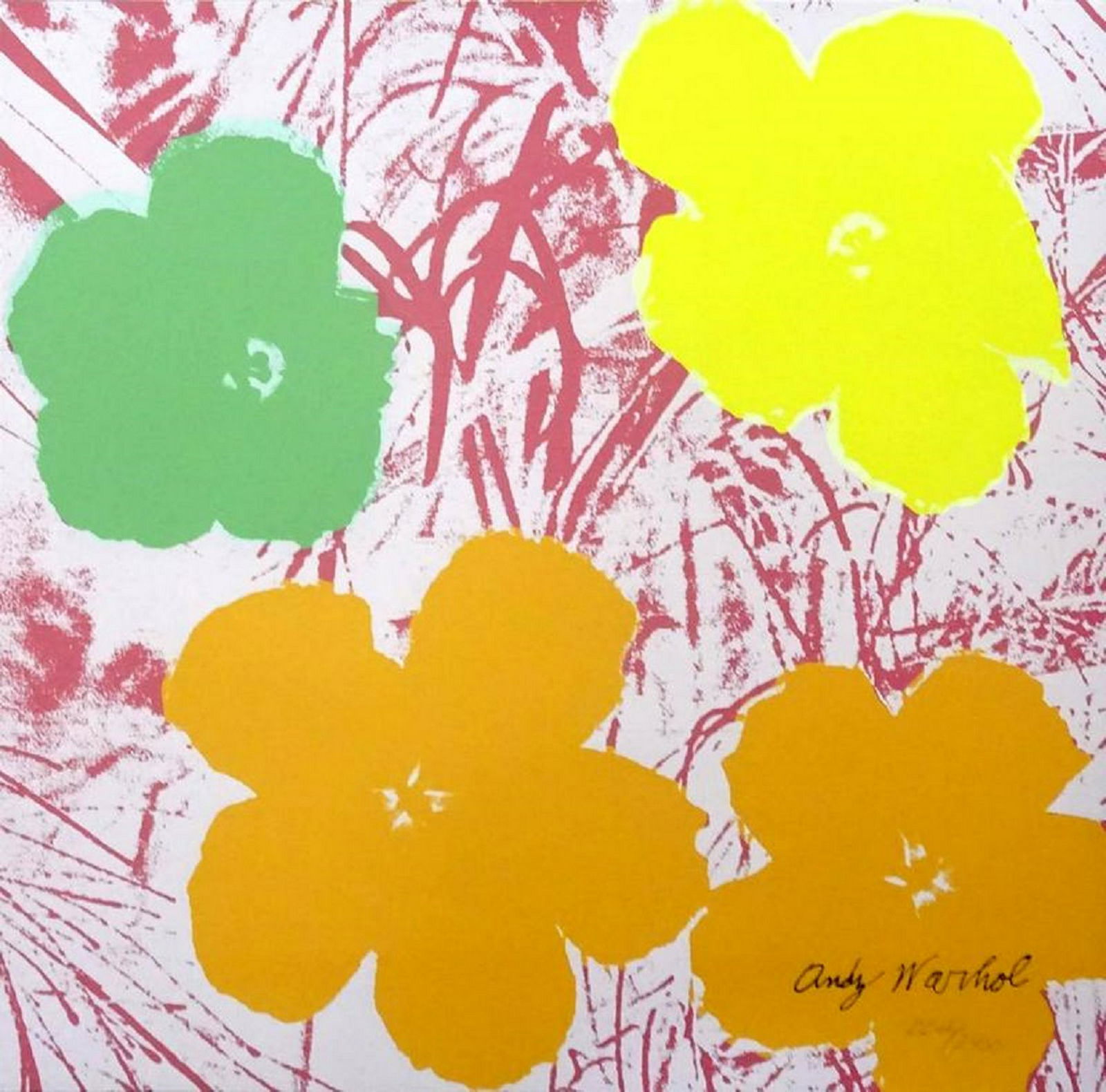 Andy Warhol, Poppy Flowers , CMOA. numbered, 60 x 60: Autor: Andy Warhol (EEUU, 1928-1987). Titulo: Poppy Flowers - #06. litografia en papel artesanal firmada en plancha. Numerada 2206/2400. Edicion limitada de Museum of Art, Carnegie Institute Pittsburg